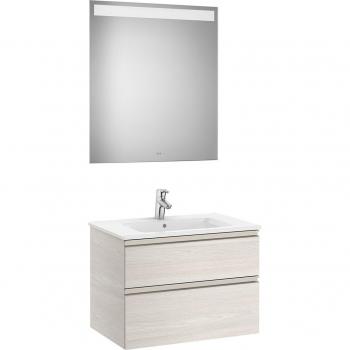 Conjunto de baño Roca The Gap con mueble base de 2 cajones, lavabo central y espejo LED