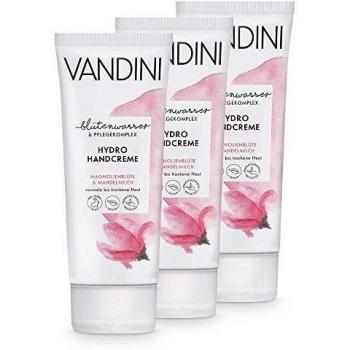 Crema de Manos VANDINI HYDRO con Flores de Magnolia y Leche de Almendras, 75 ml