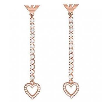 Pendientes de Mujer Emporio Armani EGS2967221, Latón Dorado Rosa, Largo 41mm, Ancho 7mm