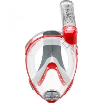 Máscara de snorkel Cressi Duke Roja y Gris para Adultos, diseño unisex, máscara facial transparente