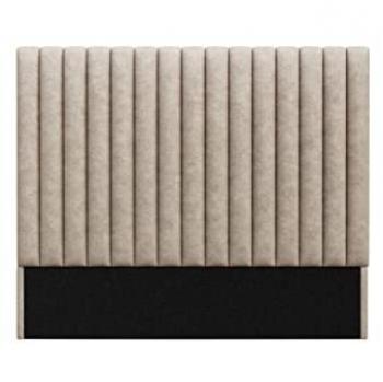 Cabecero de cama SARAH - 160 cm - Tela Beige con Costuras Verticales