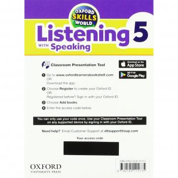 Oxford Skills World. Listening & Speaking 5. Classroom Presentation Tool Access Card