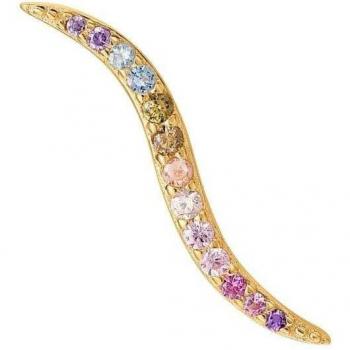 Ear Candy - Pendiente trepador Solange de plata bañado en oro amarillo 18k
