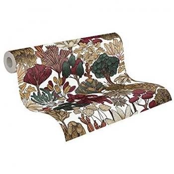 Papel Pintado Vlies Floral Impresión, Diseño Botánico Tropical, 0.53 x 10.05 m
