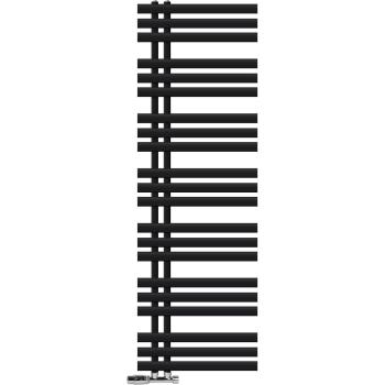 Radiador Toallero de Baño Negro Mate 50x160cm con Termostato y Kit de Montaje LuxeBath