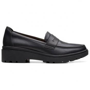 Mocasín Clarks Calla Ease Negro - Cómodo y Estiloso, Talla 41, Marca CLARKS