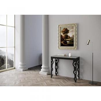 Consola extensible Karamay Evolution 90x40/300 cm, cemento con estructura antracita