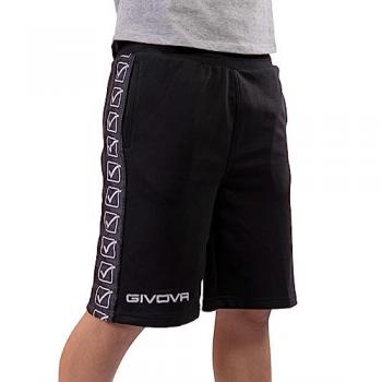 Givova Bermuda Terry Band Pantalón Corto para Hombre, Color Negro, Talla L