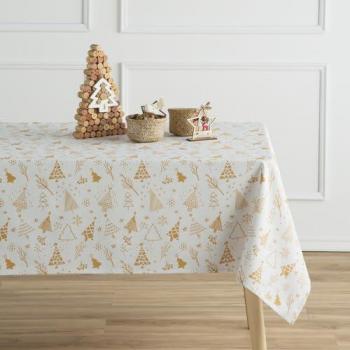 Mantel Antimanchas 100% Algodón Winter Blanco 140X240 MINT DECO
