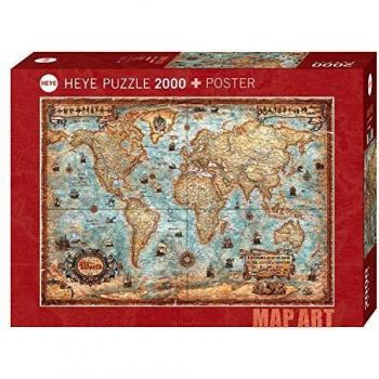 Heye 29845 The World Standard - Map Art - Includes Poster