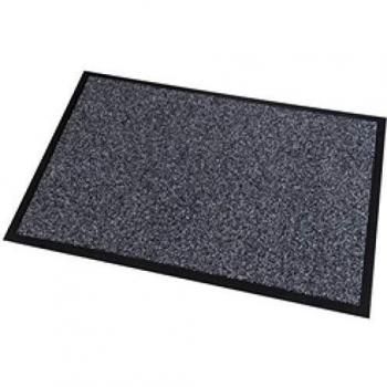 Felpudo, varios tamaños, de poliamida, azul o gris, Gris