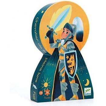 Djeco - Puzzle Silueta del Caballero de la Luna Llena, 36 Piezas
