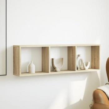Armario de pared madera de ingeniería roble sonoma 100x16x30 cm marrón