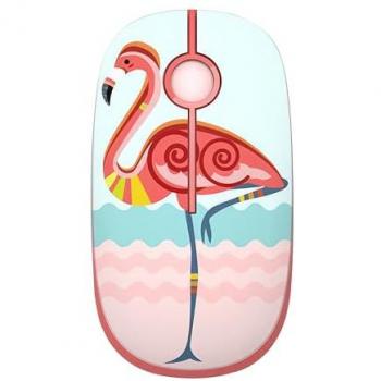 Ratón Inalámbrico Flamingo TELLUR, 2.4GHz, nanoreceptor USB, clic silencioso, 1600 dpi, 3 botones, plug & play, diseño delgado y ligero para llevar