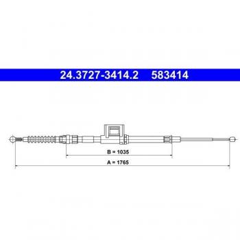Cable de Freno de Mano ATE 24.3727-3414.2