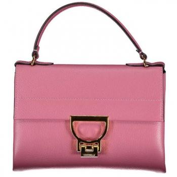 Coccinelle Pink Leather Handbag with Top Handle, Size: ONE SIZE