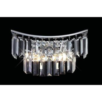Aplique de pared Gianni 2 bombillas cromo pulido y cristal