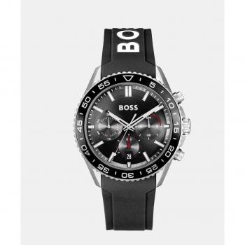 Reloj de hombre Boss Runner 1514141 cronógrafo de silicona negro