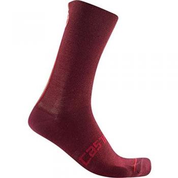 Calcetines Castelli Racing Stripe 18 Rojo Burdeos S-M Unisex