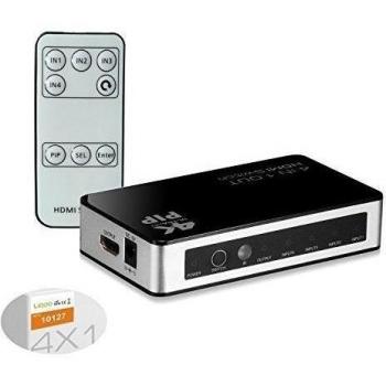 Liqoo® 4 x 1 HDMI Swtich Matrix 4 en 1 OUT 4 K x 2 K 3d v1.4 Full HD 1080p PIP