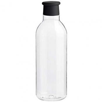 Stelton Rig-TIG - Botella de agua, color negro y transparente