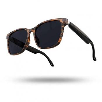 Gafas Bluetooth Energy Sistem Urban Tortoise - Cristales Polarizados UV400, Anti Luz Azul, Reproducción de Música, Micrófono y Asistente de Voz, IPX5, Control Táctil, Color Caramelo/