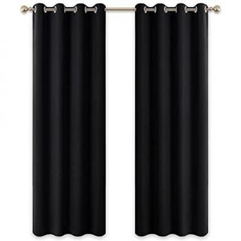 Pony dance paneles de cortinas opacas salon negro telas termicas aislantes luz reduccion ruido antimoscascortinas para ventana bebe habitacion oficina cine probador 2 uds 117 x 228 cm an x l