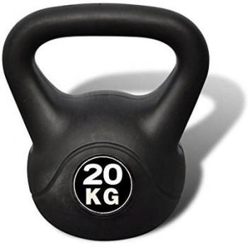 vidaXL Pesa Rusa de 6 Kilos Negra Kettlebell Musculación Fitness Ejercicio