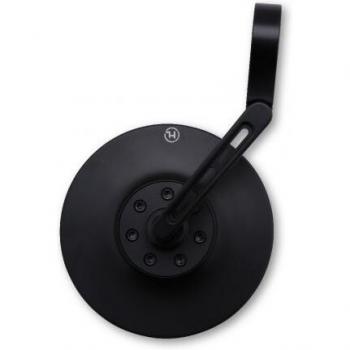 Espejo Highsider Conero 2 Black Edition, espejo final del manillar, corto, color negro