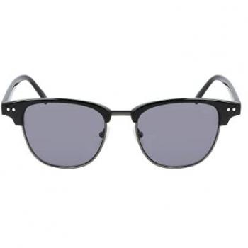 Calvin Klein CK20314S Women's Square Sunglasses - Shiny Black with Solid Smoke Lenses