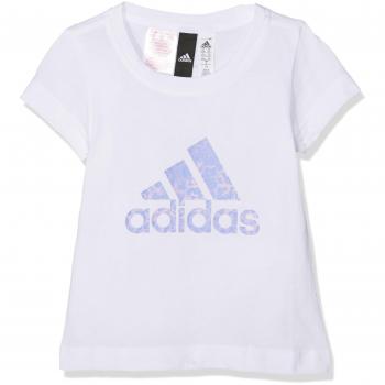 adidas Logo Camiseta, Niñas, Blanco