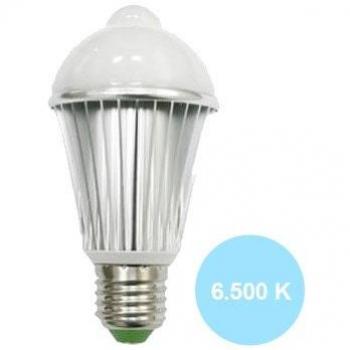 Bombilla led E27 6w fría con sensor movimiento y luminosidad