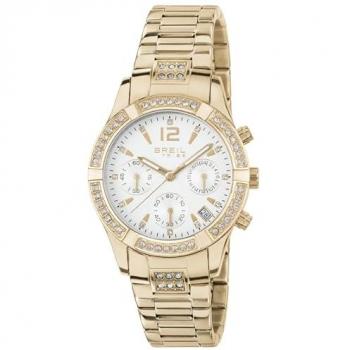 Reloj de Mujer Breil C'est Chic Cronógrafo Cuarzo Esfera Blanca Pulsera Acero Plateado EW0426