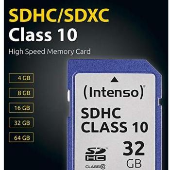 Intenso 3411460 Tarjeta de memoria SD 8 GB grado 10, Azul