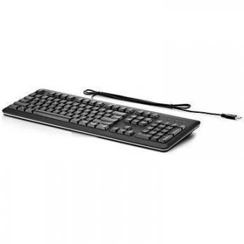 HP QY776AA - Teclado (USB, PC/server, oficina, 1.8 m, 422 x 164 x 24 mm, 900 g) Negro