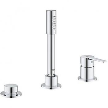Grohe 19965001 19965001-Lineare Grifo de bañera Empotrado, 3 Orificios,