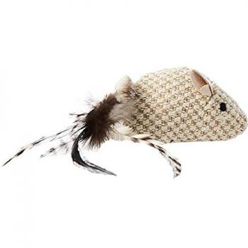 Duvo Plus Juguete Natural Pájaro/Ratón Yute y Plumas