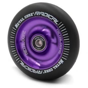 Rueda Scooter Radical Metal Core 100mm Goma Negra Nucleo Violeta