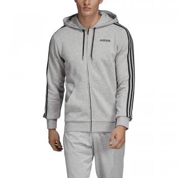 adidas E 3S FZ FL Sudadera, Hombre, Medium Grey Heather/Black, 2XL