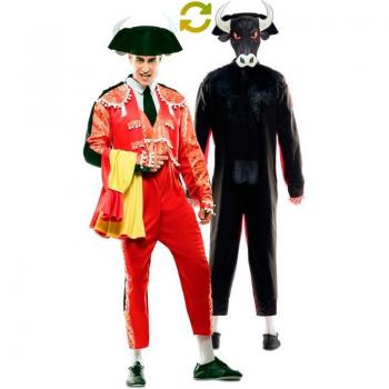 Disfraz Doble de Torero y Toro para hombre