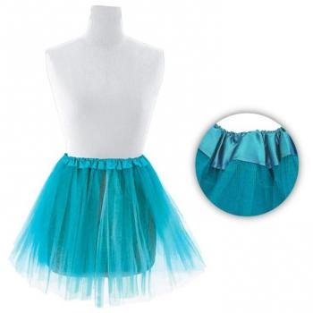 Festëën® Falda elástica turquesa - Tutú | Talla adulto (40cm) e infantil (30cm) | Complemento fiesta, carnaval, halloween