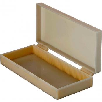 AmScope – ps50-pbc portaobjetos Caja de plástico Holding Juego de 50 diapositivas