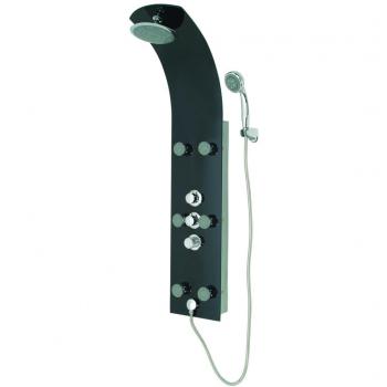 Panel ducha vidrio con mezclador termostático Schütte Lanzarote negro