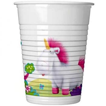 Generique - 8 Vasos Minions Unicornio 200 ML