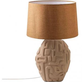 Lámpara de Mesa Cerámica Surab - Diseño Étnico Sofisticado
