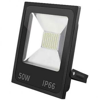Proyector LED SMD Dacita 50W 6500K Negro 4500lm IP66 - Alta Luminosidad para Exterior