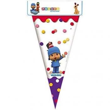 Pocoyo - 10 bolsas cono, 20x40 cm