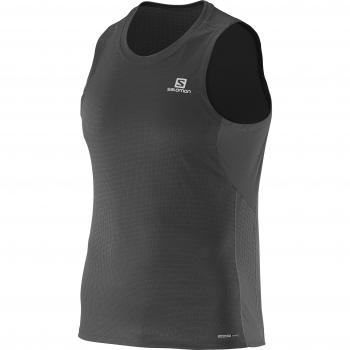 Salomon Agile Tank M Camiseta sin mangas, Hombre, Negro, XL