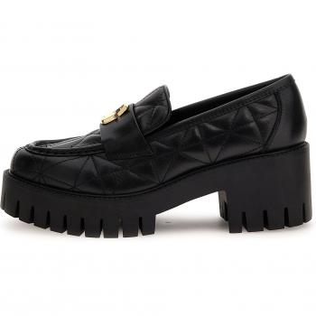 Guess Wany Mocasines De Piel Negro para Mujer - Zapatos Bajos de piel, color negro, diseño elegante y cómodo