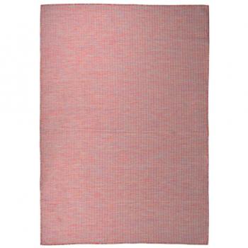 Alfombra de exterior de tejido plano 160x230 cm roja